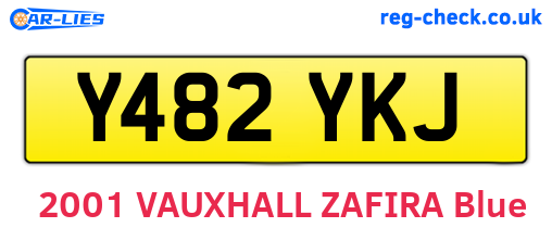 Y482YKJ are the vehicle registration plates.