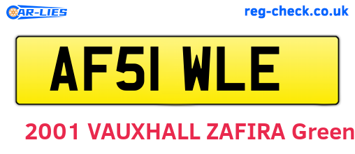 AF51WLE are the vehicle registration plates.
