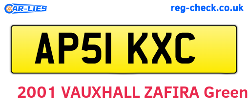 AP51KXC are the vehicle registration plates.