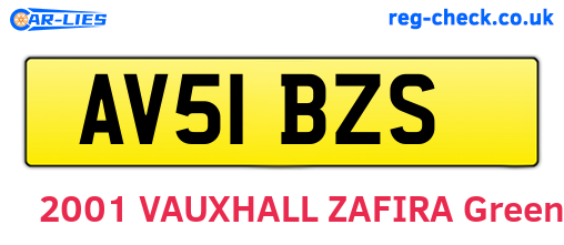 AV51BZS are the vehicle registration plates.