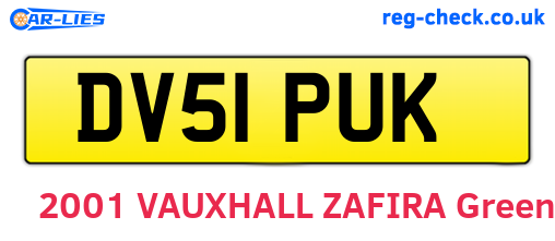 DV51PUK are the vehicle registration plates.