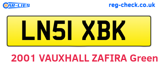 LN51XBK are the vehicle registration plates.