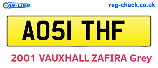 AO51THF are the vehicle registration plates.
