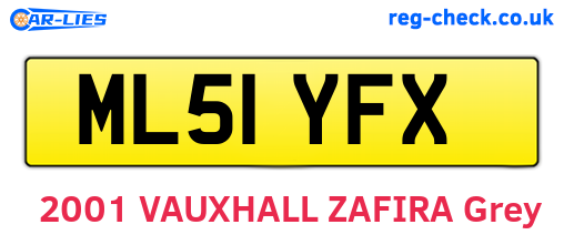 ML51YFX are the vehicle registration plates.