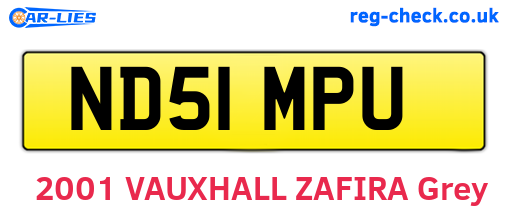 ND51MPU are the vehicle registration plates.