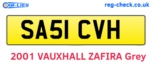 SA51CVH are the vehicle registration plates.