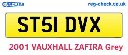 ST51DVX are the vehicle registration plates.