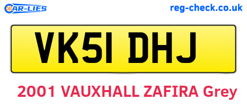 VK51DHJ are the vehicle registration plates.