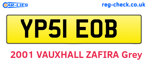 YP51EOB are the vehicle registration plates.