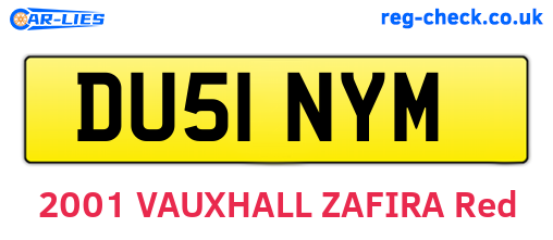 DU51NYM are the vehicle registration plates.