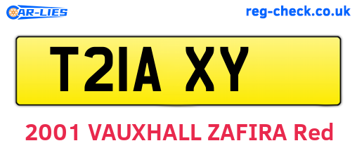 T21AXY are the vehicle registration plates.