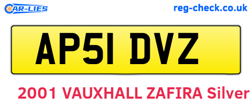 AP51DVZ are the vehicle registration plates.