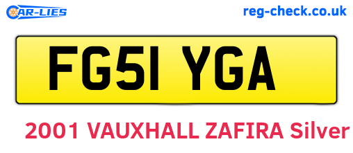 FG51YGA are the vehicle registration plates.