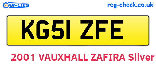 KG51ZFE are the vehicle registration plates.