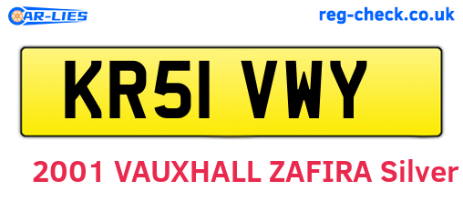 KR51VWY are the vehicle registration plates.