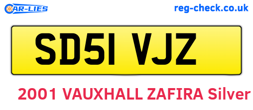 SD51VJZ are the vehicle registration plates.