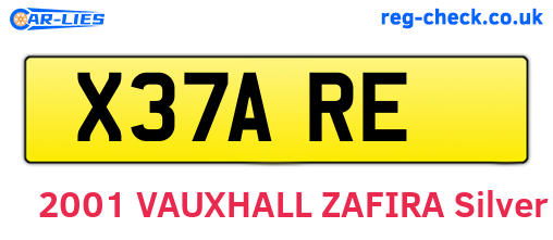 X37ARE are the vehicle registration plates.