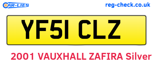 YF51CLZ are the vehicle registration plates.