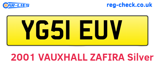YG51EUV are the vehicle registration plates.