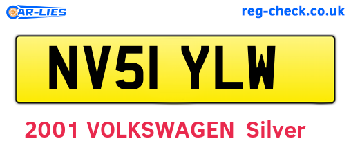 NV51YLW are the vehicle registration plates.
