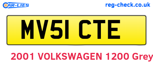 MV51CTE are the vehicle registration plates.