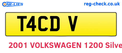 T4CDV are the vehicle registration plates.