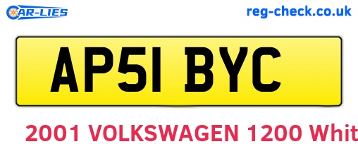 AP51BYC are the vehicle registration plates.
