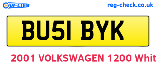BU51BYK are the vehicle registration plates.