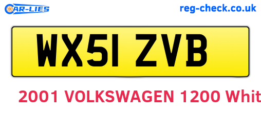 WX51ZVB are the vehicle registration plates.