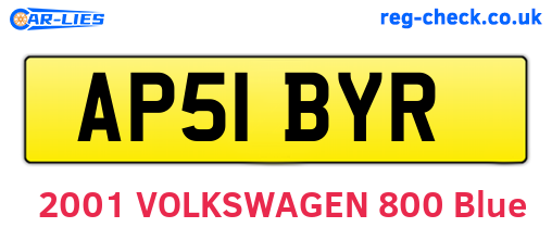 AP51BYR are the vehicle registration plates.