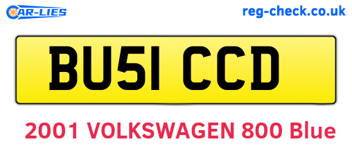 BU51CCD are the vehicle registration plates.
