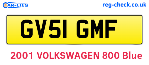 GV51GMF are the vehicle registration plates.