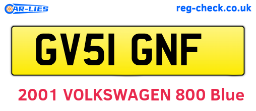 GV51GNF are the vehicle registration plates.