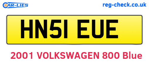 HN51EUE are the vehicle registration plates.