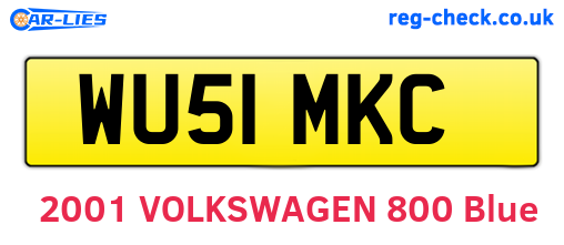 WU51MKC are the vehicle registration plates.