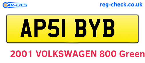 AP51BYB are the vehicle registration plates.