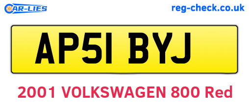 AP51BYJ are the vehicle registration plates.