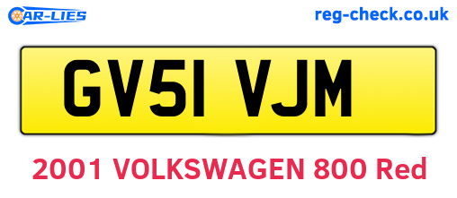 GV51VJM are the vehicle registration plates.