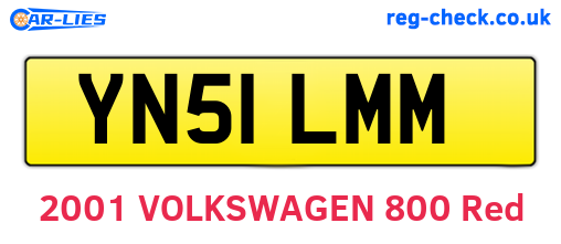 YN51LMM are the vehicle registration plates.