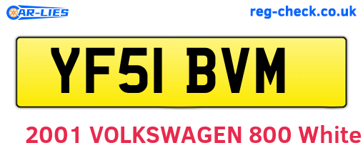 YF51BVM are the vehicle registration plates.
