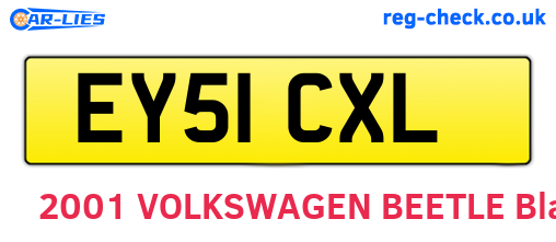 EY51CXL are the vehicle registration plates.
