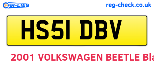 HS51DBV are the vehicle registration plates.