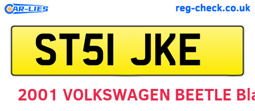 ST51JKE are the vehicle registration plates.