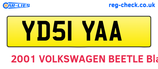 YD51YAA are the vehicle registration plates.
