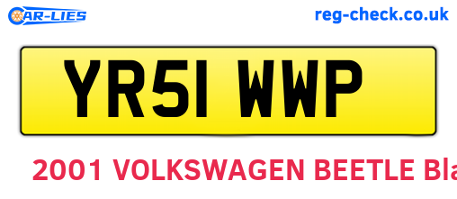 YR51WWP are the vehicle registration plates.