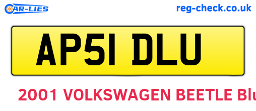 AP51DLU are the vehicle registration plates.