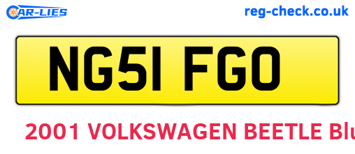 NG51FGO are the vehicle registration plates.