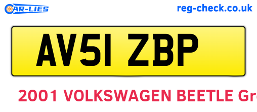 AV51ZBP are the vehicle registration plates.