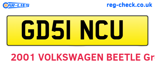 GD51NCU are the vehicle registration plates.