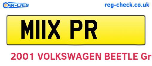 M11XPR are the vehicle registration plates.